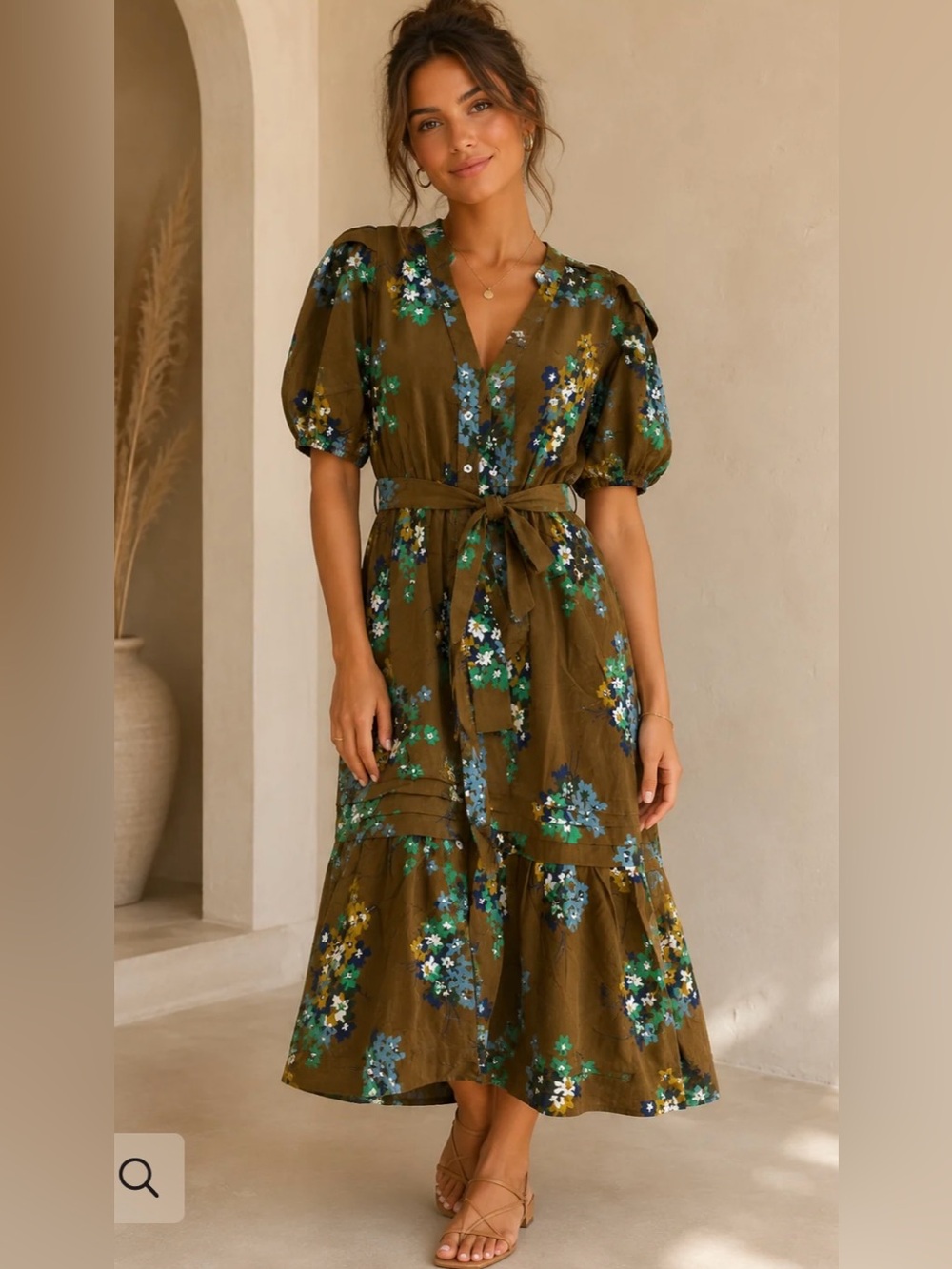 Pinch Charlotte Floral Midi Dress - NWT - Picture 3 of 7
